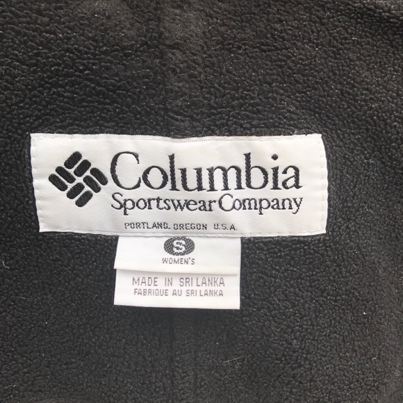 Columbia Sz S Jacket Nylon Fleece Black Gray - Picture 8 of 8